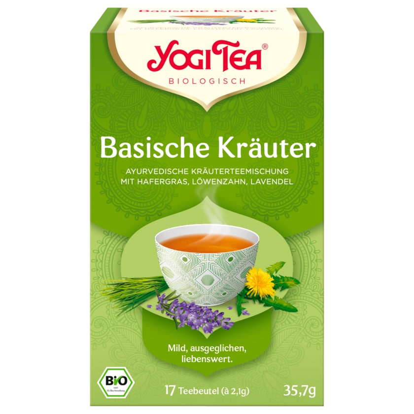 Yogi Tea Basische Kräuter Bio Kräutertee 35,7g, 17 Beutel